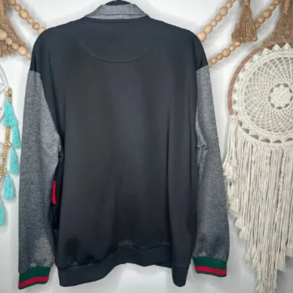 Stacy Adams Red Green Stripe Tracksuit Jacket - Picture 2 of 4